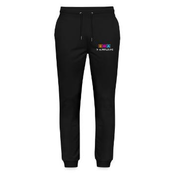 Alte Frau Statement Großmutter Oma Rentnerin - Stanley/Stella Unisex Bio Jogginghose Mover  - Schwarz - Vorne - Marisol (170cm) & Nik (191cm)