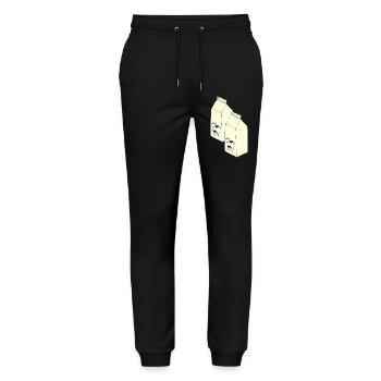 lait tetrapack - Pantalon de jogging bio MOVER Stanley/Stella unisexe - noir - Devant - Marisol (170cm) & Nik (191cm)