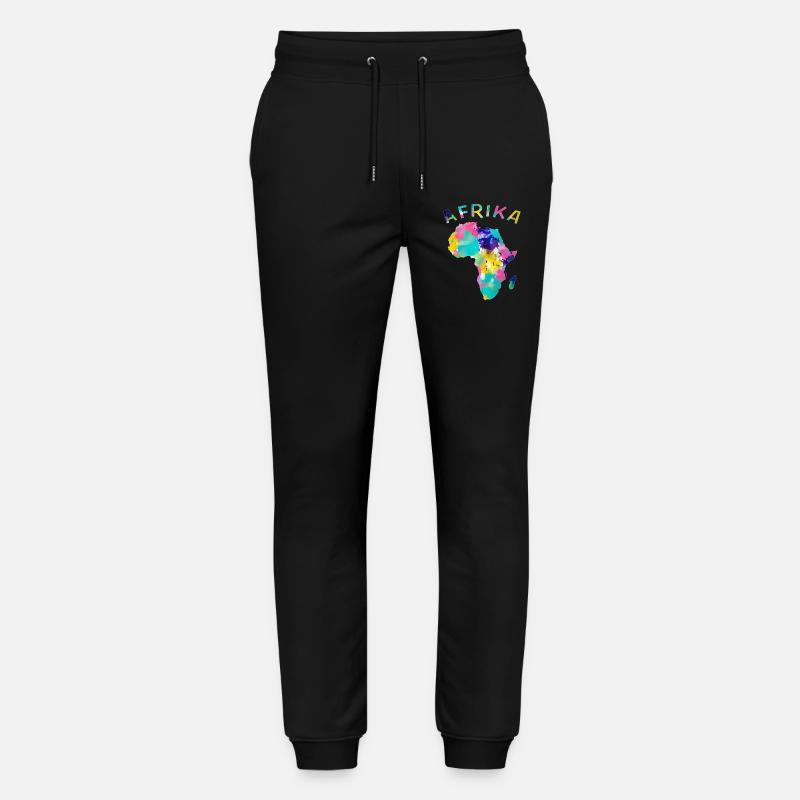 Afrika bunt - Stanley/Stella Unisex Bio Jogginghose Mover - Schwarz