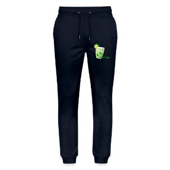 Caipirinha Glas mit Limetten Mint - Stanley/Stella Unisex Bio Jogginghose Mover  - Navy - Vorne - Marisol (170cm) & Nik (191cm)