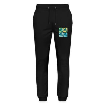 Badminton Shuttlecocks Pop Art - Stanley/Stella Mover Unisex Organic Jogging Trousers - black - Front - Marisol (170cm) & Nik (191cm)