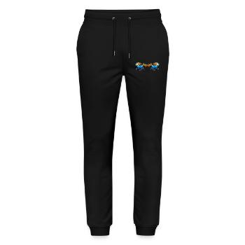 Icelandic Horses Horses Gallop Horse love Horse fan - Stanley/Stella Mover Unisex Organic Jogging Trousers - black - Front - Marisol (170cm) & Nik (191cm)