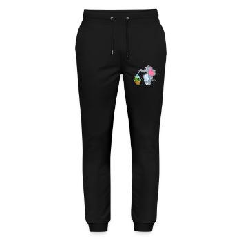 Elephant Gardener Plant Garden - Stanley/Stella Mover Unisex Organic Jogging Trousers - black - Front - Marisol (170cm) & Nik (191cm)