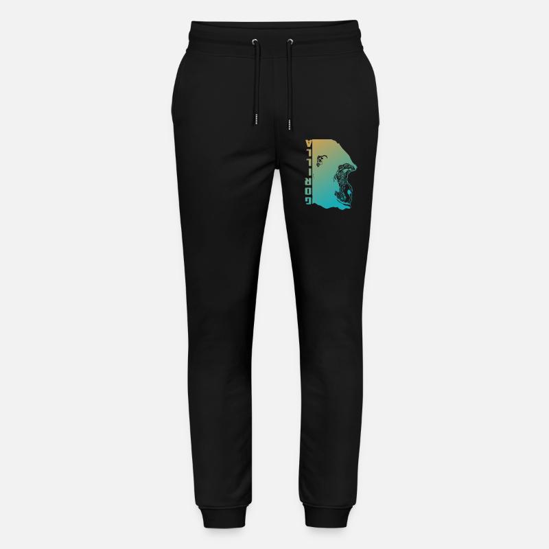Visage de gorille - Pantalon de jogging bio MOVER Stanley/Stella unisexe - noir