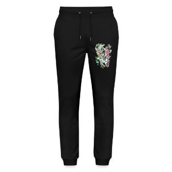 Background Design - Pastel - Stanley/Stella Mover Unisex Organic Jogging Trousers - black - Front - Marisol (170cm) & Nik (191cm)