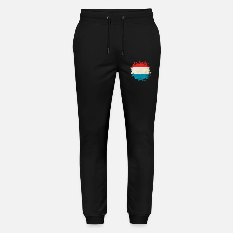 Luxemburg Flaggen Klecks - Stanley/Stella Unisex Bio Jogginghose Mover  - Schwarz