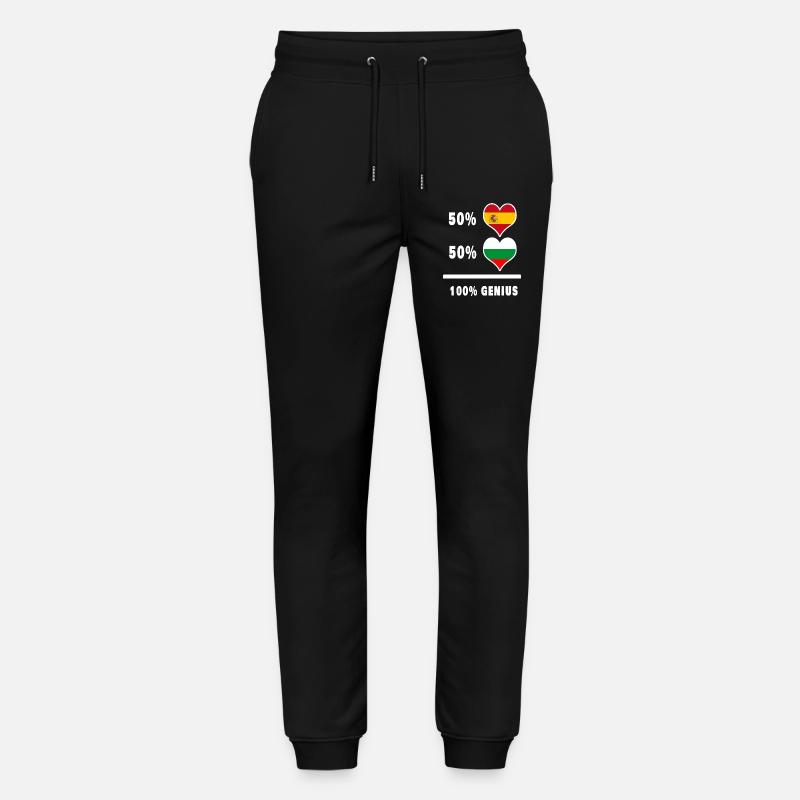 Bulgaria and Spain genius / gift - Stanley/Stella Mover Unisex Organic Jogging Trousers - black