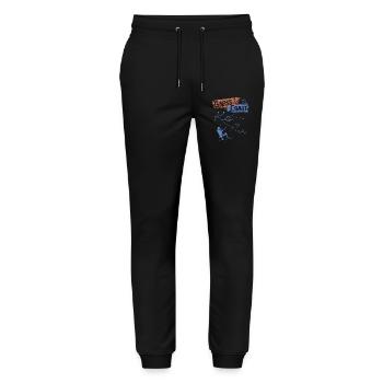 DarssCoast - Kite Surfing - Stanley/Stella Unisex Bio Jogginghose Mover  - Schwarz - Vorne - Marisol (170cm) & Nik (191cm)