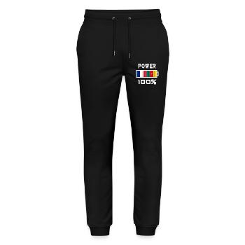 Le Cameroun et la France sont au pouvoir - Pantalon de jogging bio MOVER Stanley/Stella unisexe - noir - Devant - Marisol (170cm) & Nik (191cm)