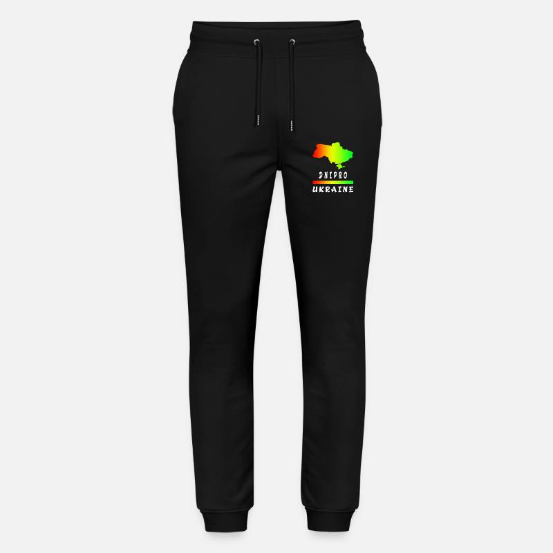 Dnipro Ukraine Regenbogen Design - Stanley/Stella Unisex Bio Jogginghose Mover  - Schwarz