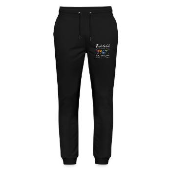 1967 - Born 1967 - Fantastic since 1967 - Stanley/Stella Mover Unisex Organic Jogging Trousers - black - Front - Marisol (170cm) & Nik (191cm)