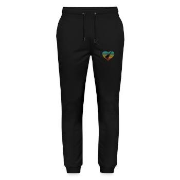 Ich liebe Gitarristen mit akustische Gitarre - Stanley/Stella Unisex Bio Jogginghose Mover  - Schwarz - Vorne - Marisol (170cm) & Nik (191cm)