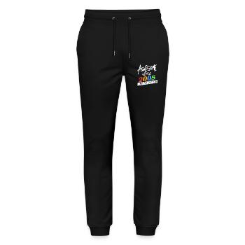 2008 - Vintage 2008 - Fantastic since 2008 - Stanley/Stella Mover Unisex Organic Jogging Trousers - black - Front - Marisol (170cm) & Nik (191cm)