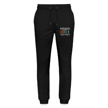 2001 - Born 2001 - Fantastic since 2001 - Stanley/Stella Mover Unisex Organic Jogging Trousers - black - Front - Marisol (170cm) & Nik (191cm)