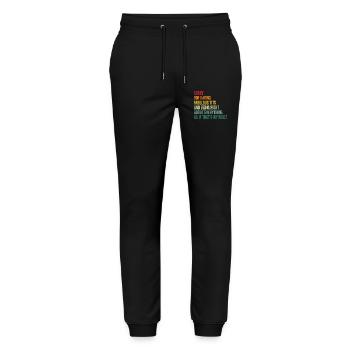 Désolé je suis fabuleux - Pantalon de jogging bio MOVER Stanley/Stella unisexe - noir - Devant - Marisol (170cm) & Nik (191cm)