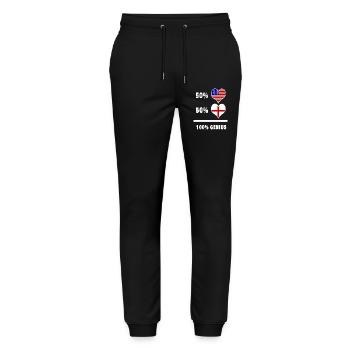 England and USA Genius / gift - Stanley/Stella Mover Unisex Organic Jogging Trousers - black - Front - Marisol (170cm) & Nik (191cm)
