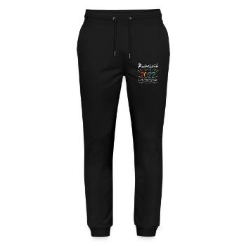 2022 - Jahrgang 2022 - Fantastisch seit 2022 - Stanley/Stella Unisex Bio Jogginghose Mover  - Schwarz - Vorne - Marisol (170cm) & Nik (191cm)