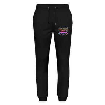 Naschkatzen Bonbon Statement Süßigkeiten Naschen - Stanley/Stella Unisex Bio Jogginghose Mover  - Schwarz - Vorne - Marisol (170cm) & Nik (191cm)