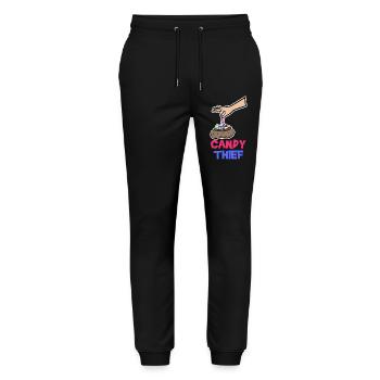 Sweets Sweet tooth Statement Candy Snacking - Stanley/Stella Mover Unisex Organic Jogging Trousers - black - Front - Marisol (170cm) & Nik (191cm)
