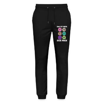 Délicieuse déclaration de bonbons au beignet - Pantalon de jogging bio MOVER Stanley/Stella unisexe - noir - Devant - Marisol (170cm) & Nik (191cm)
