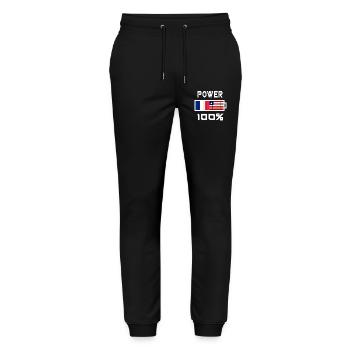 Liberia and France are in power - Stanley/Stella Mover Unisex Organic Jogging Trousers - black - Front - Marisol (170cm) & Nik (191cm)