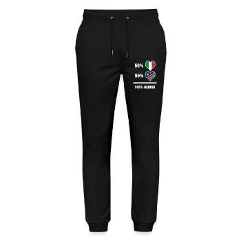 Brilliant Italy and Namibia / Gift - Stanley/Stella Mover Unisex Organic Jogging Trousers - black - Front - Marisol (170cm) & Nik (191cm)