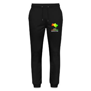 Lviv Ukraine rainbow design - Stanley/Stella Mover Unisex Organic Jogging Trousers - black - Front - Marisol (170cm) & Nik (191cm)