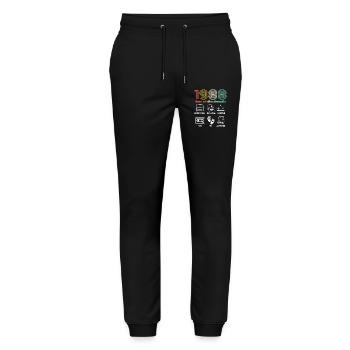 Best of the Decade 1988 - Birthday Humor - Stanley/Stella Mover Unisex Organic Jogging Trousers - black - Front - Marisol (170cm) & Nik (191cm)