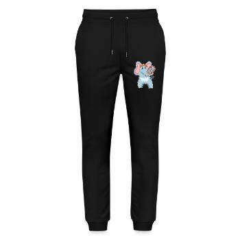 Raquette de tennis éléphant - Pantalon de jogging bio MOVER Stanley/Stella unisexe - noir - Devant - Marisol (170cm) & Nik (191cm)