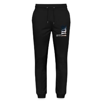 15. GEBURTSTAG LIMITED EDITION 2011 - Stanley/Stella Unisex Bio Jogginghose Mover  - Schwarz - Vorne - Marisol (170cm) & Nik (191cm)