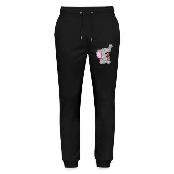 Elefant Waffeleis - Stanley/Stella Unisex Bio Jogginghose Mover  - Schwarz - Vorne - Marisol (170cm) & Nik (191cm)