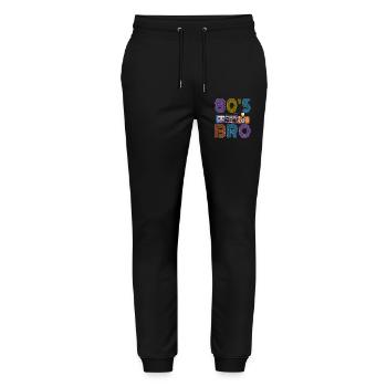 80's Bro Retro Vintage Mixtape Cassette Player Cam - Stanley/Stella Mover Unisex Organic Jogging Trousers - black - Front - Marisol (170cm) & Nik (191cm)