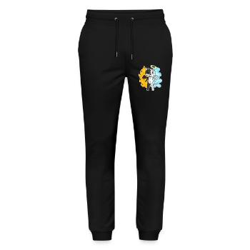 Cat cat breed American Wirehair - Stanley/Stella Mover Unisex Organic Jogging Trousers - black - Front - Marisol (170cm) & Nik (191cm)