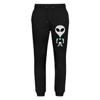 Des extraterrestres durables avec la Terre - Pantalon de jogging bio MOVER Stanley/Stella unisexe - noir - Devant - Marisol (170cm) & Nik (191cm)