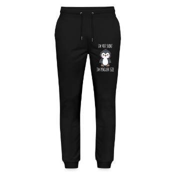 Sweet Penguin Seabird Statement Animal Antarctica - Stanley/Stella Mover Unisex Organic Jogging Trousers - black - Front - Marisol (170cm) & Nik (191cm)