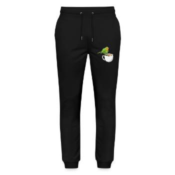 Vogel Kaffee Tasse - Stanley/Stella Unisex Bio Jogginghose Mover  - Schwarz - Vorne - Marisol (170cm) & Nik (191cm)