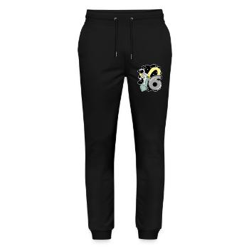 Garçon de 6 ans - cadeau de 6ème anniversaire - Pantalon de jogging bio MOVER Stanley/Stella unisexe - noir - Devant - Marisol (170cm) & Nik (191cm)