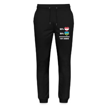 Österreich und Ruanda genial / Geschenk - Stanley/Stella Unisex Bio Jogginghose Mover  - Schwarz - Vorne - Marisol (170cm) & Nik (191cm)