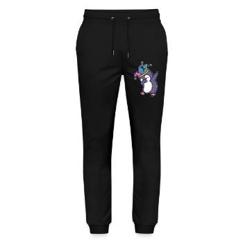 Seevogel Cool Süß Pinguin Tier Lustig Vogel - Stanley/Stella Unisex Bio Jogginghose Mover  - Schwarz - Vorne - Marisol (170cm) & Nik (191cm)