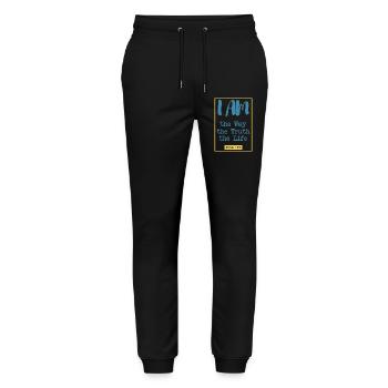 The Way, the Truth, the Life - Stanley/Stella Mover Unisex Organic Jogging Trousers - black - Front - Marisol (170cm) & Nik (191cm)