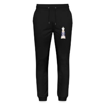 Chess piece Queen Chess - Stanley/Stella Mover Unisex Organic Jogging Trousers - black - Front - Marisol (170cm) & Nik (191cm)
