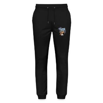 Worth A Try - Stanley/Stella Mover Unisex Organic Jogging Trousers - black - Front - Marisol (170cm) & Nik (191cm)