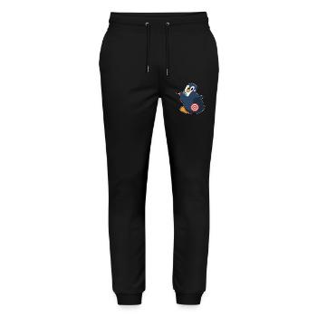 Penguin Dart Dart Dartboard - Pantalon de jogging bio MOVER Stanley/Stella unisexe - noir - Devant - Marisol (170cm) & Nik (191cm)