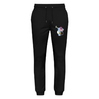Musique casque Elephant - Pantalon de jogging bio MOVER Stanley/Stella unisexe - noir - Devant - Marisol (170cm) & Nik (191cm)