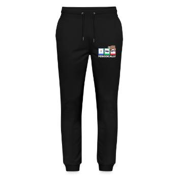 Schlafen Tier Humorvoll Statement Faultier Urwald - Stanley/Stella Unisex Bio Jogginghose Mover  - Schwarz - Vorne - Marisol (170cm) & Nik (191cm)