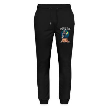 Lumberjack and his tools - Stanley/Stella Mover Unisex Organic Jogging Trousers - black - Front - Marisol (170cm) & Nik (191cm)