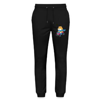 Voiture Hamster - Pantalon de jogging bio MOVER Stanley/Stella unisexe - noir - Devant - Marisol (170cm) & Nik (191cm)