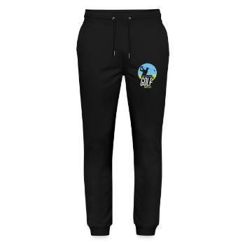 Manger, Dormir, Jouer au Golf, Répéter - Pantalon de jogging bio MOVER Stanley/Stella unisexe - noir - Devant - Marisol (170cm) & Nik (191cm)