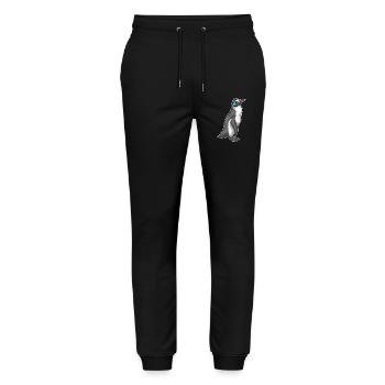 Musique casque Penguin - Pantalon de jogging bio MOVER Stanley/Stella unisexe - noir - Devant - Marisol (170cm) & Nik (191cm)