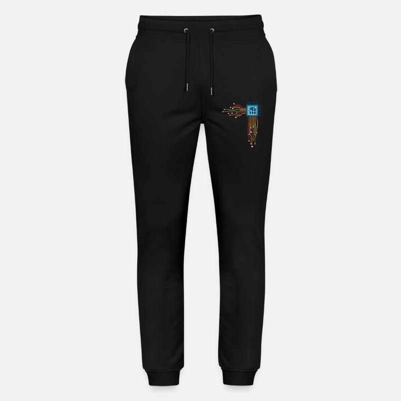 Computer chip - Creative illustration - Stanley/Stella Mover Unisex Organic Jogging Trousers - black